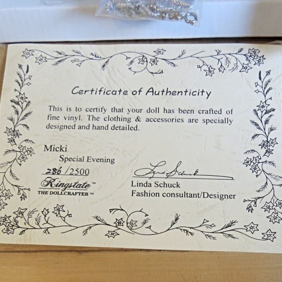 New in Box Lifestyles Micki 15 Inch Fashion Doll with Certificate - Picture 5 of 8